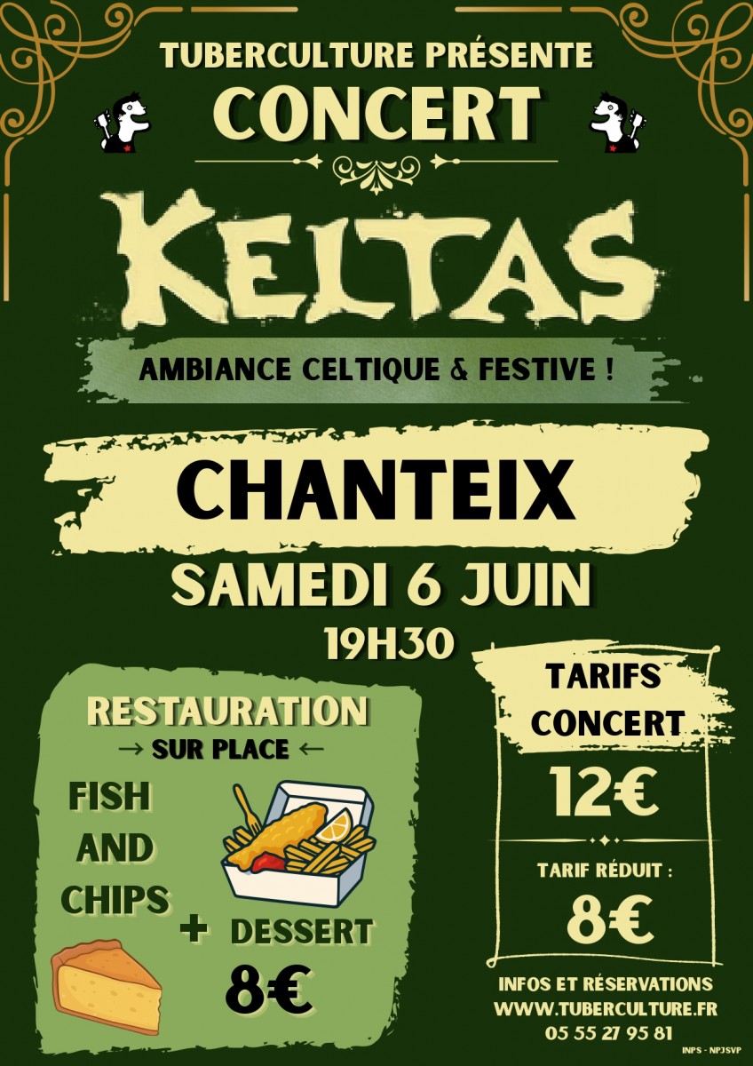 SOIREE IRLANDAISE AVEC KELTAS